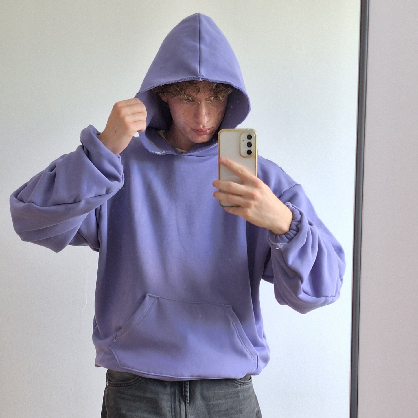 Boxy w Odcieniu Lawendy